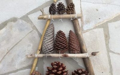 Le DIY du mois : déco en pommes de pin et bois flotté