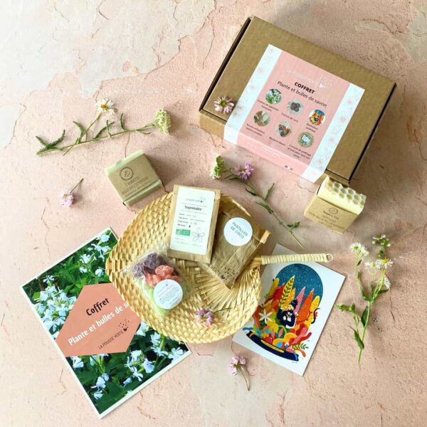 coffret jardinage savon diy saponaire