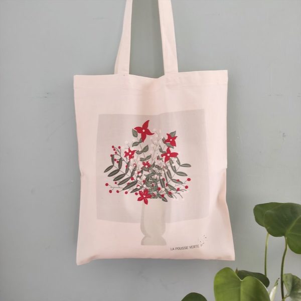 tote bag coton bio fleurs