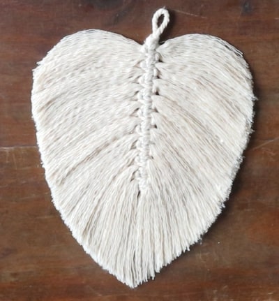 Plume macramé, Feuille macramé