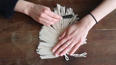 tuto macrame feuille nature DIY