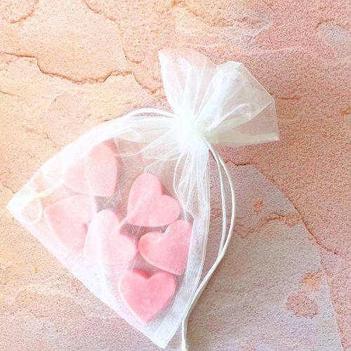 fondants cire bougie coeur sachet