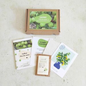 coffret pois de coeur cadeau original jardinage