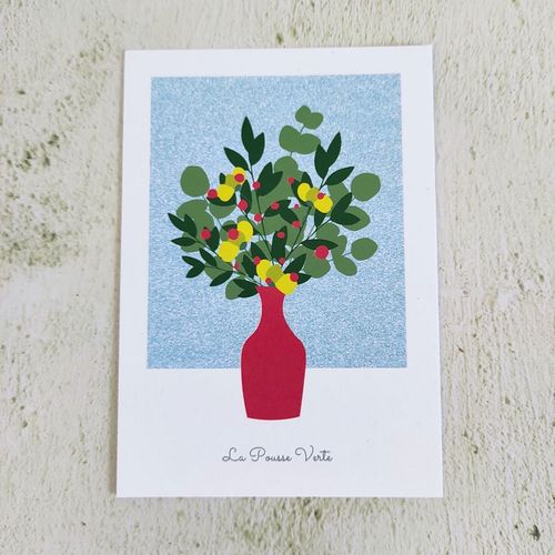 carte postale illustration bouquet fleurs carte postale illustration bouquet fleurs